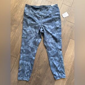Womens Camo Leggings - Blue Reebok